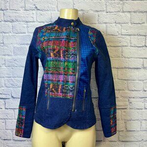 Jessica Velasco Guatemala Artisan Patchwork Denim Jacket – One of a Kind – Small